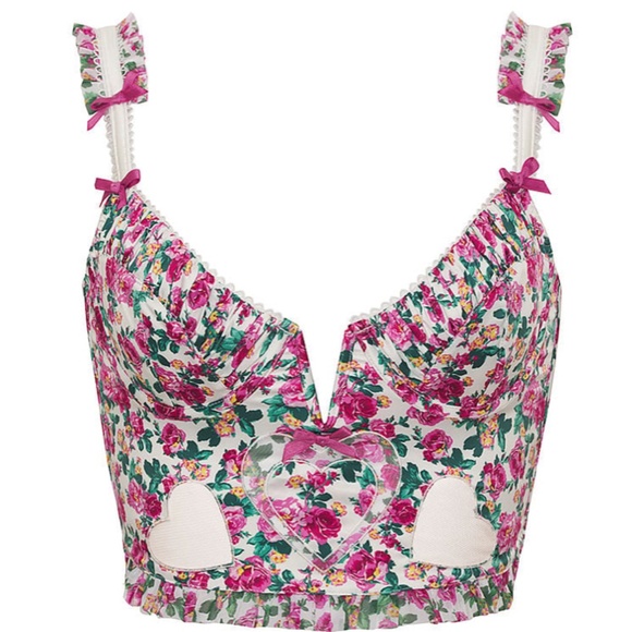 🔥HOST PICK 🔥NWT For Love and Lemons 🍋 Heart Bloom Bustier Top & Cheeky Panty - Picture 4 of 5